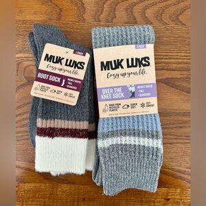 Women’s Muk Luks Socks 2 Pairs Over The Knee & Boot Socks